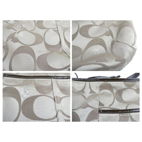 Coach Signature Khaki Mahogany Shoulder Bag 12676 - Picture 12 of 14